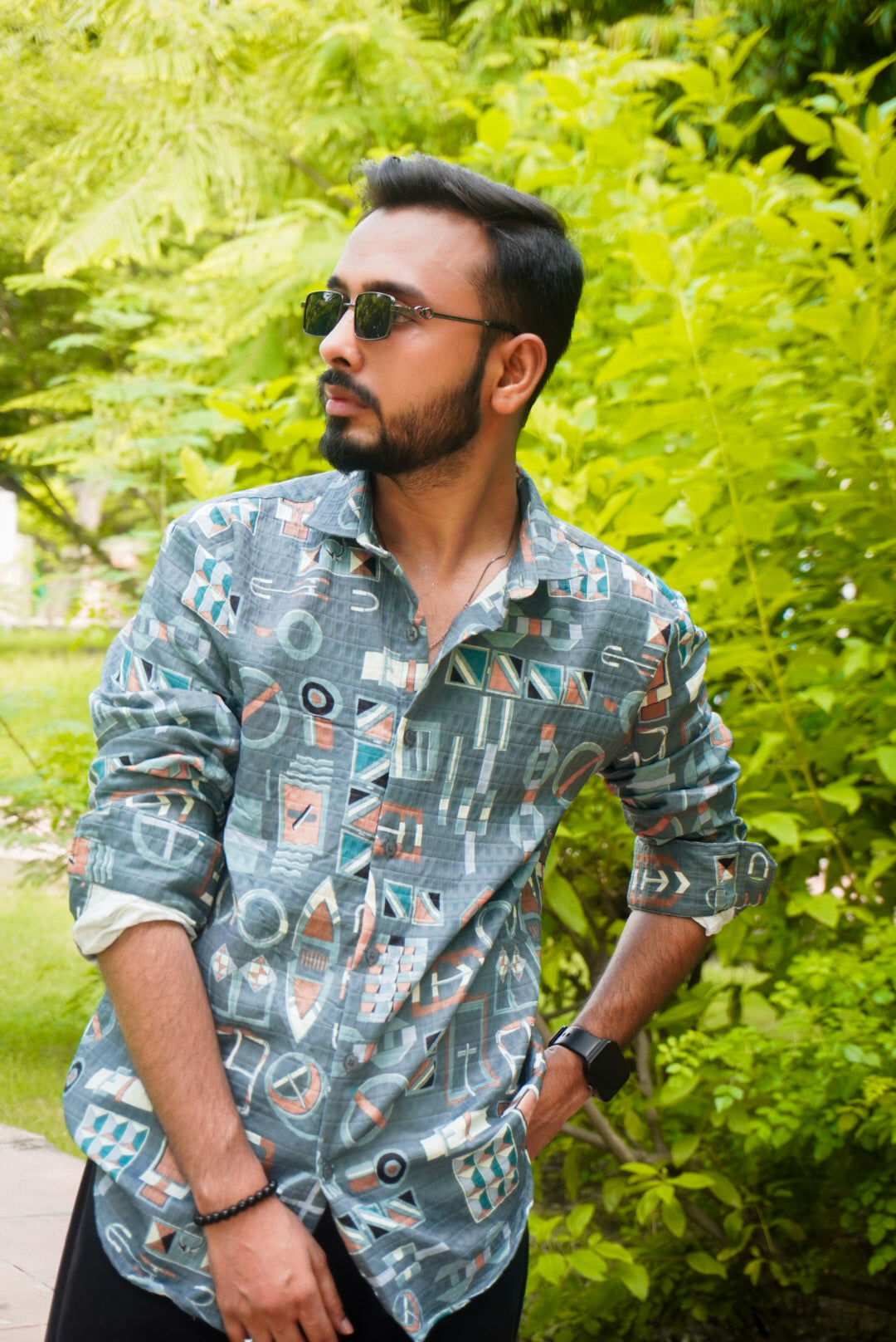 Multicoloured Printed Expression Shirt
