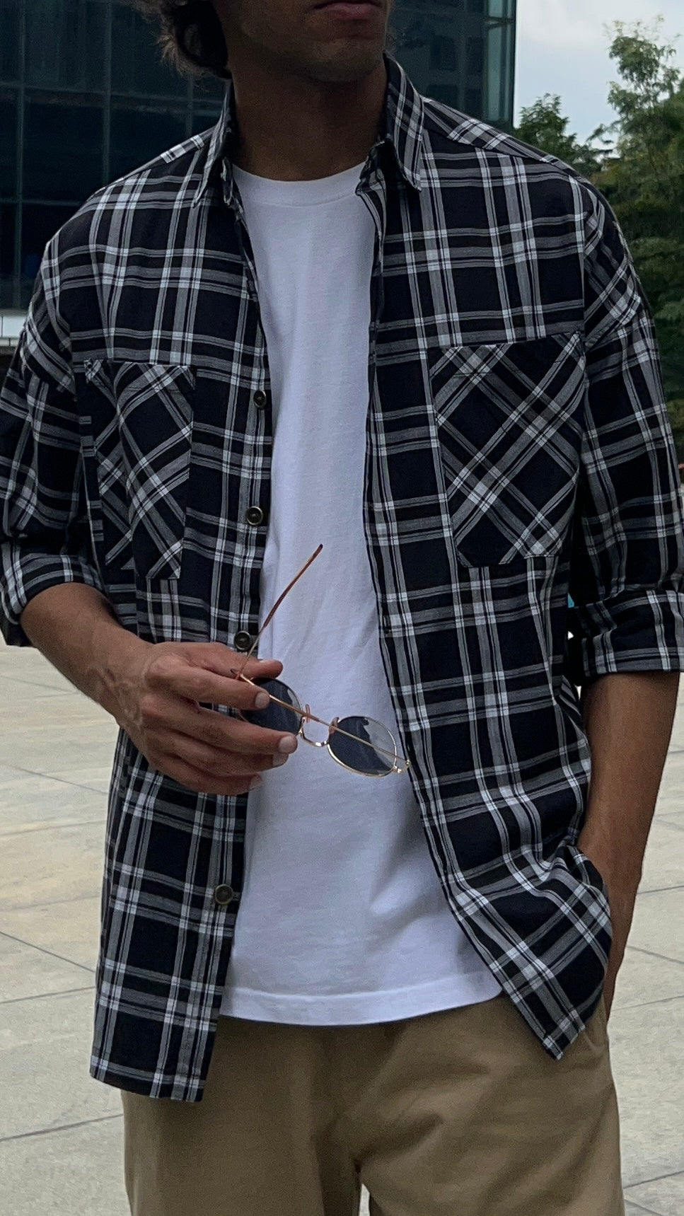 Black & White Check Shirt