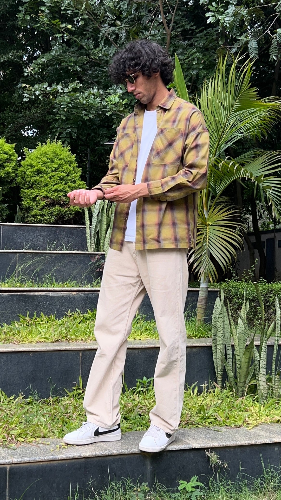 Mustard Olive Check Overshirt