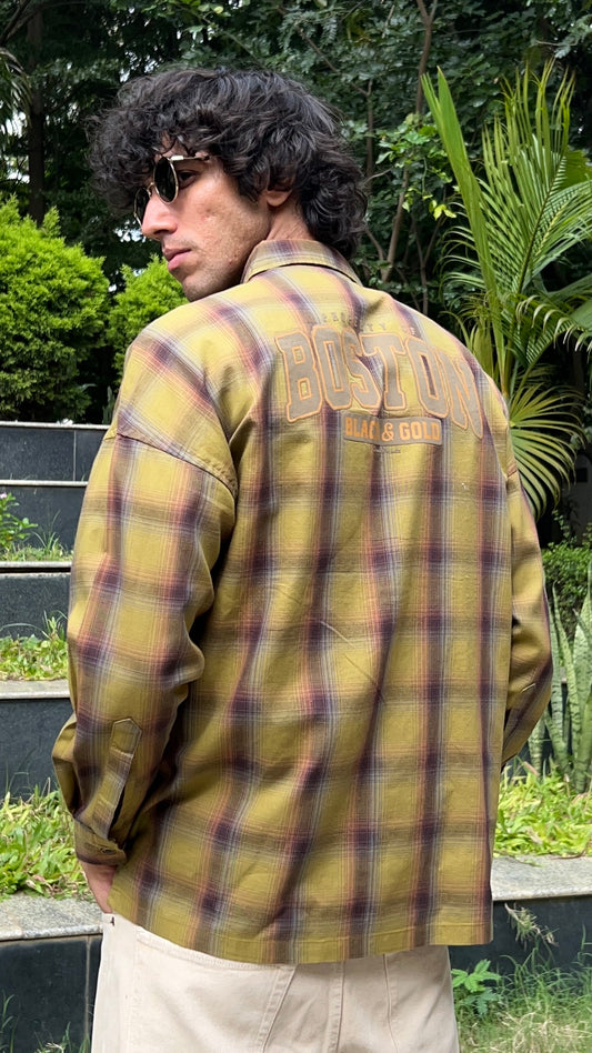 Mustard Olive Check Overshirt