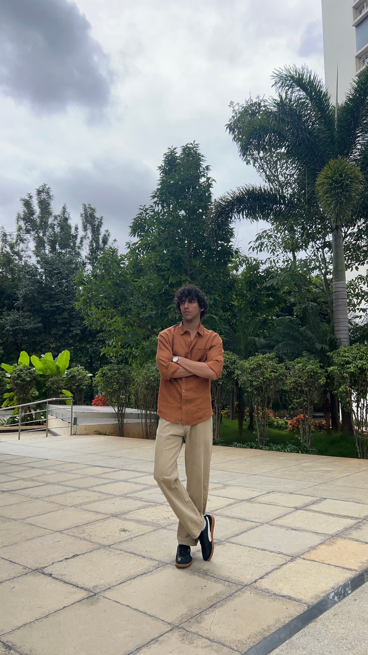 linen  warm rust brown  shirts