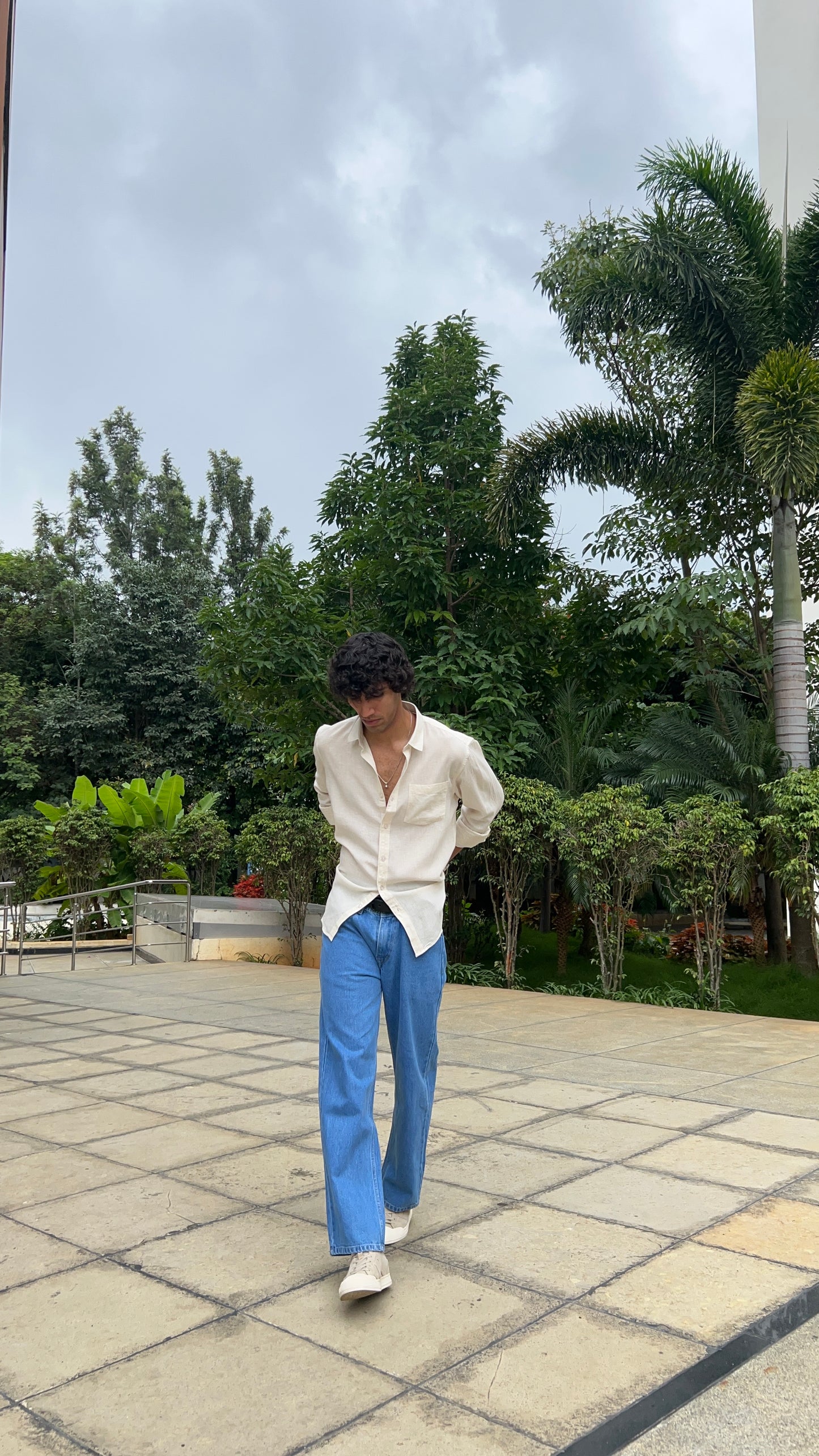 Light Blue Wide-Leg Jeans