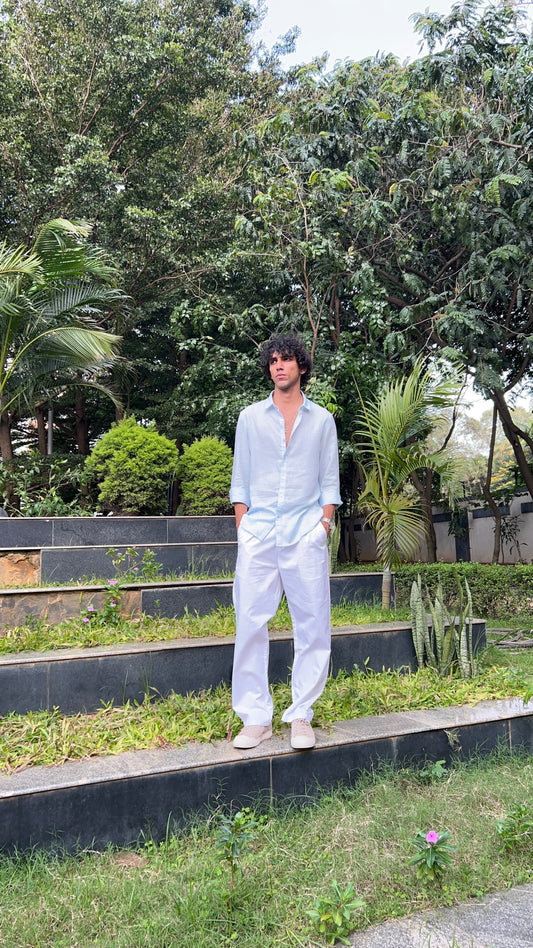 linen Light Blue shirts