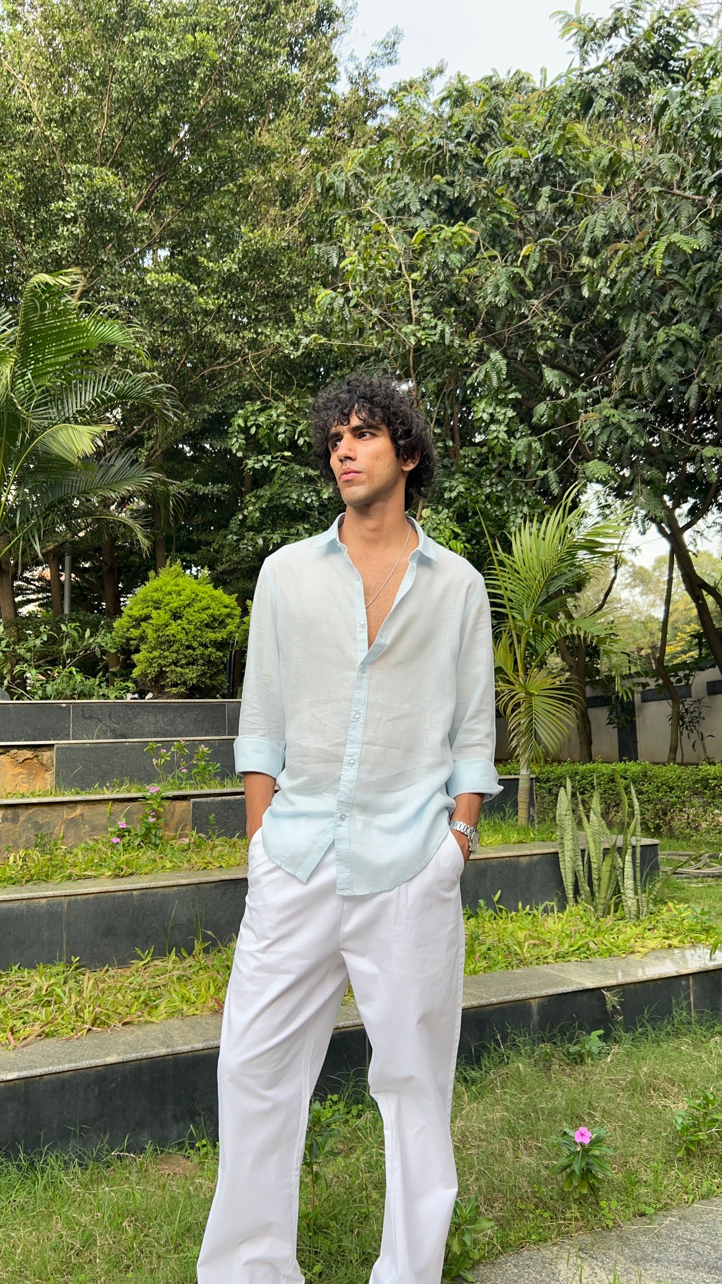 linen Light Blue shirts
