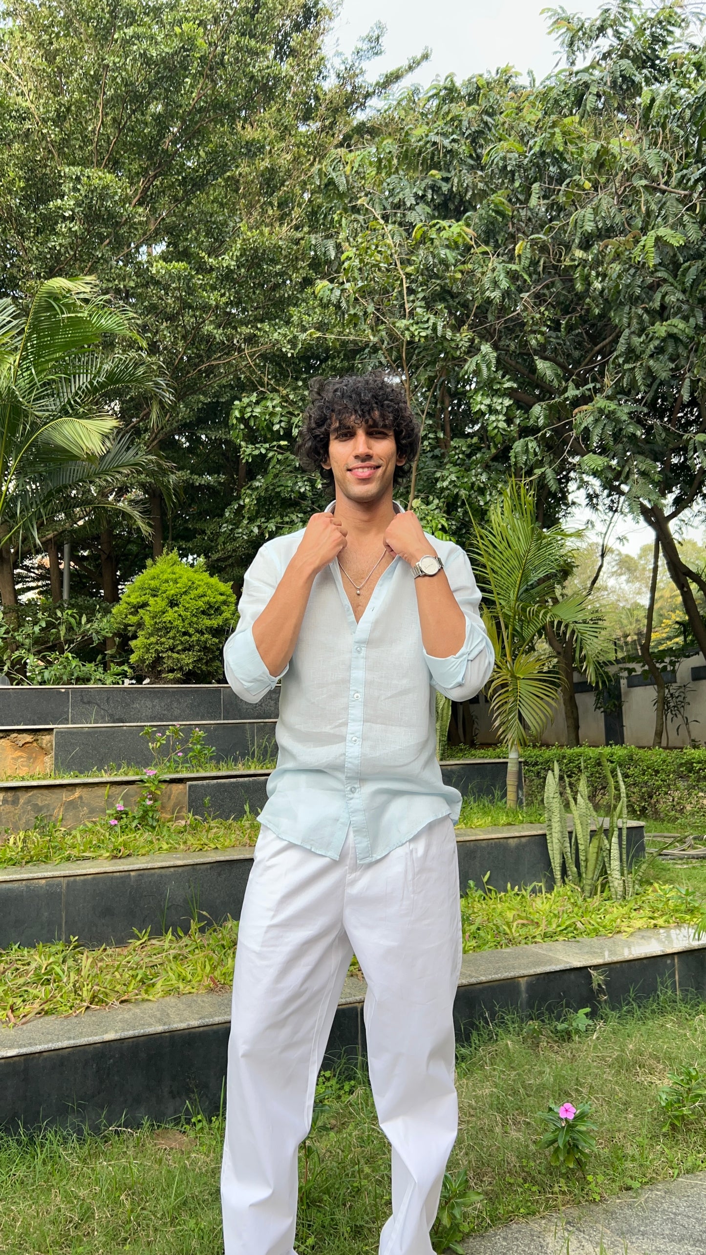 linen Light Blue shirts