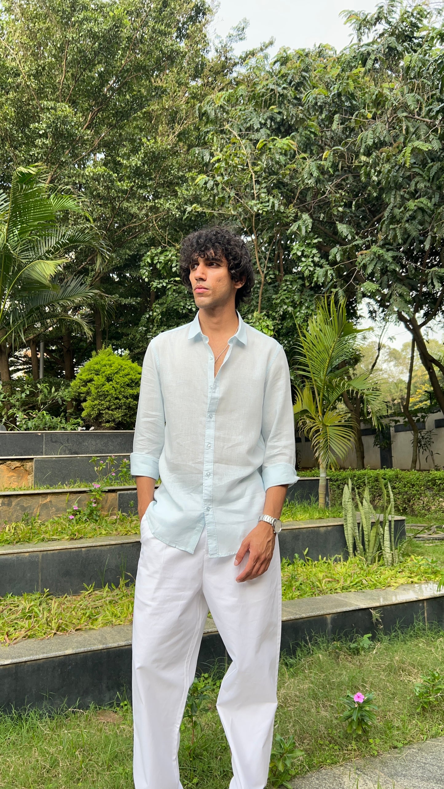 linen Light Blue shirts