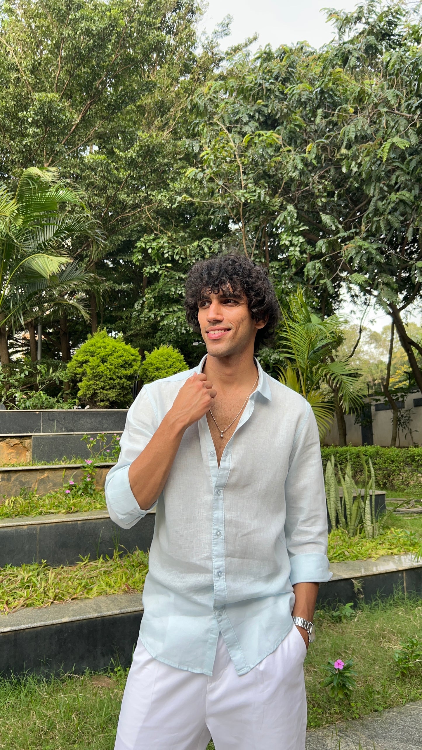 linen Light Blue shirts