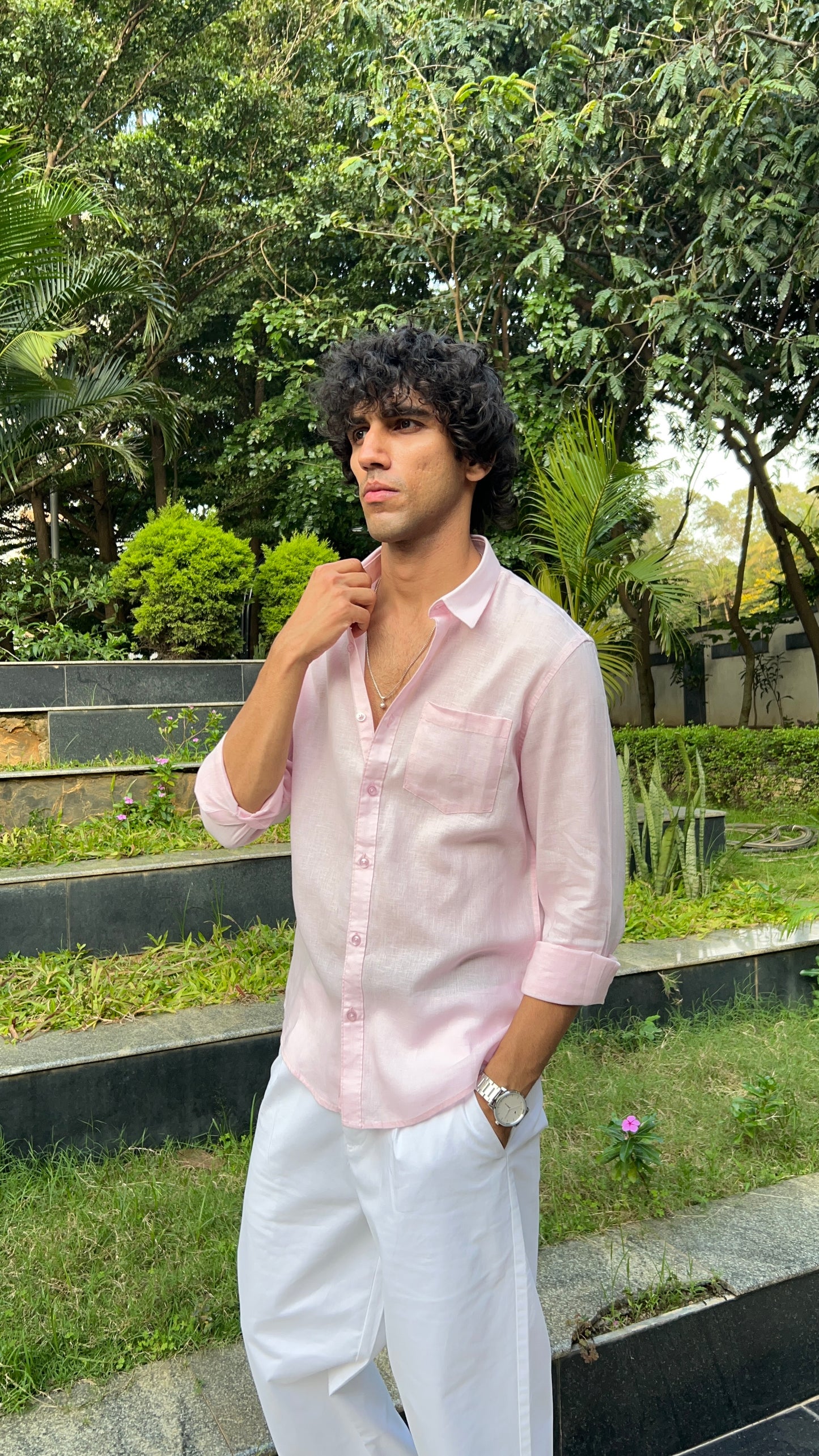 linen Light Pink shirts