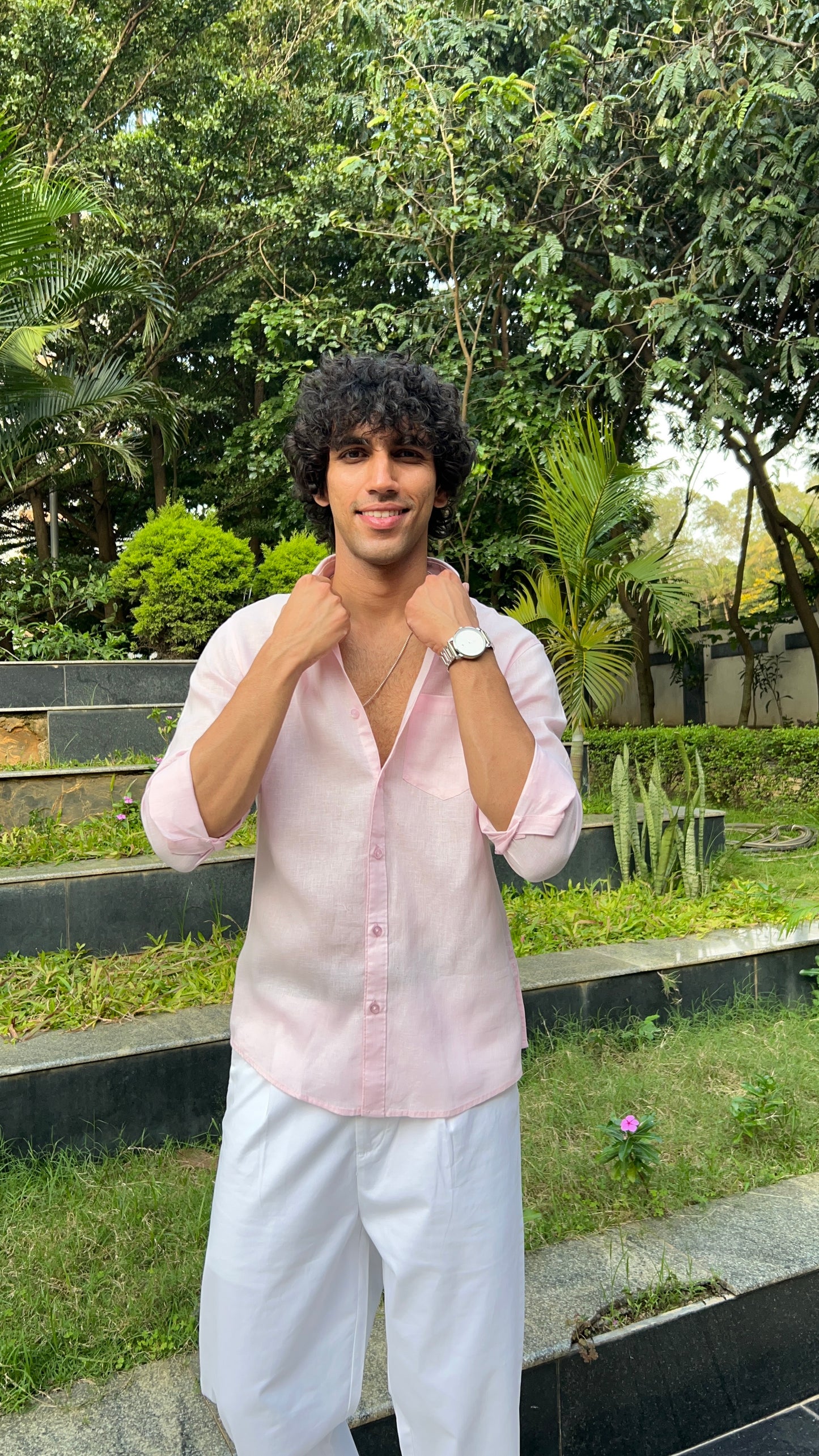 linen Light Pink shirts