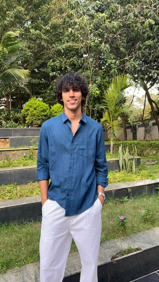 linen Blue shirts