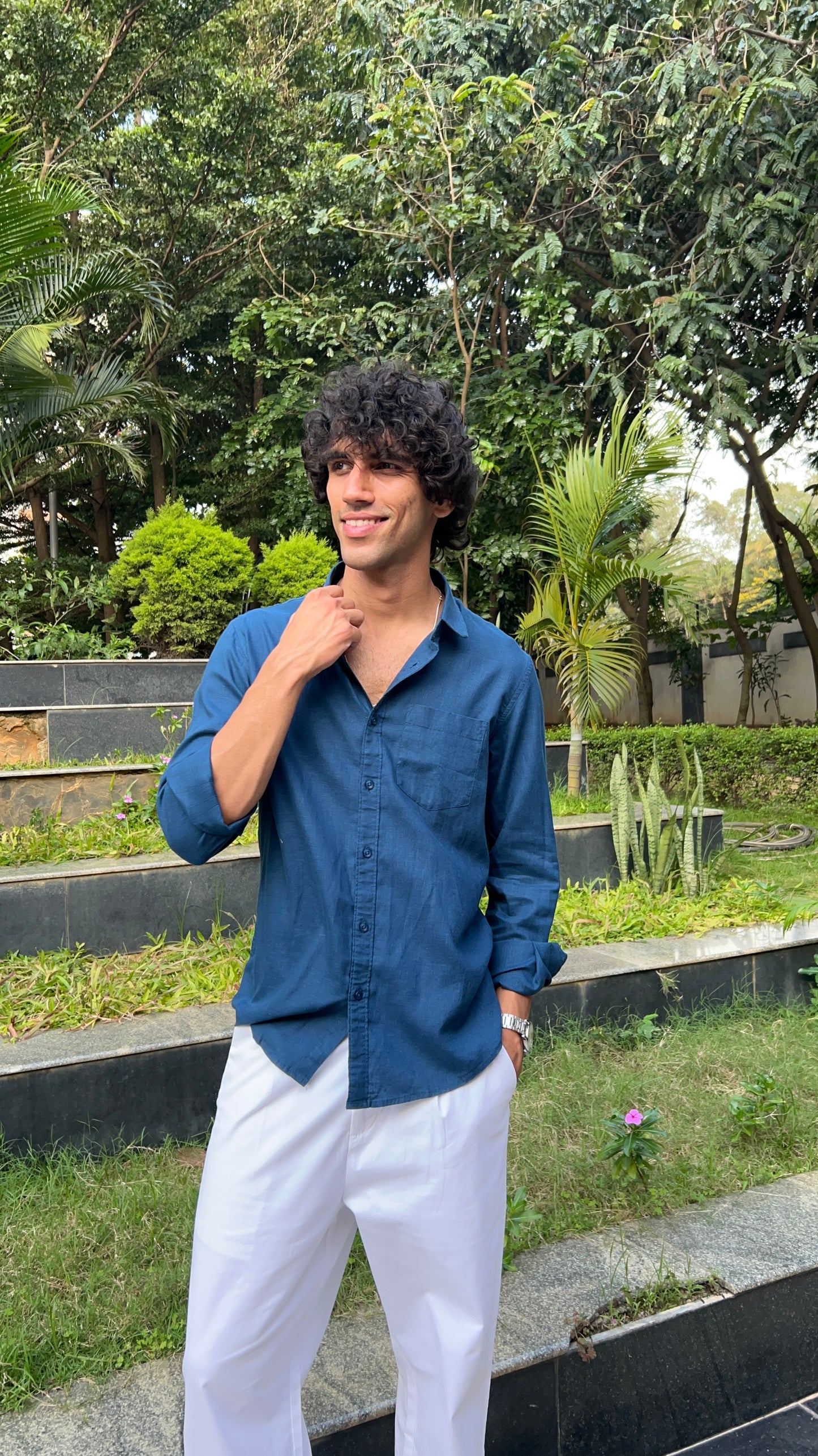 linen Blue shirts