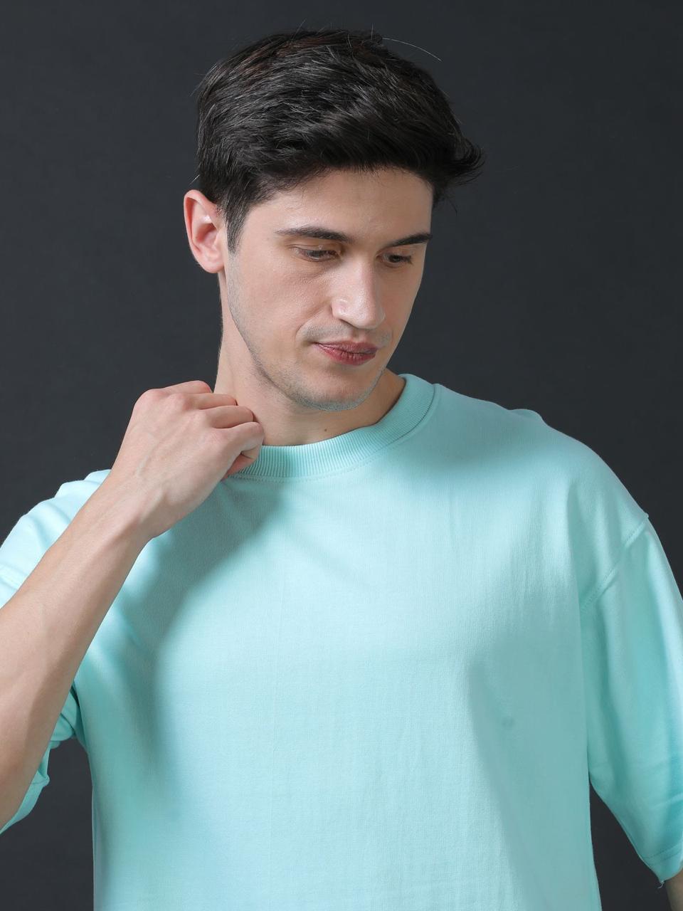 Dragon Blue Printed Oversized Tee