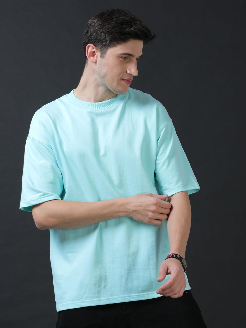 Dragon Blue Printed Oversized Tee