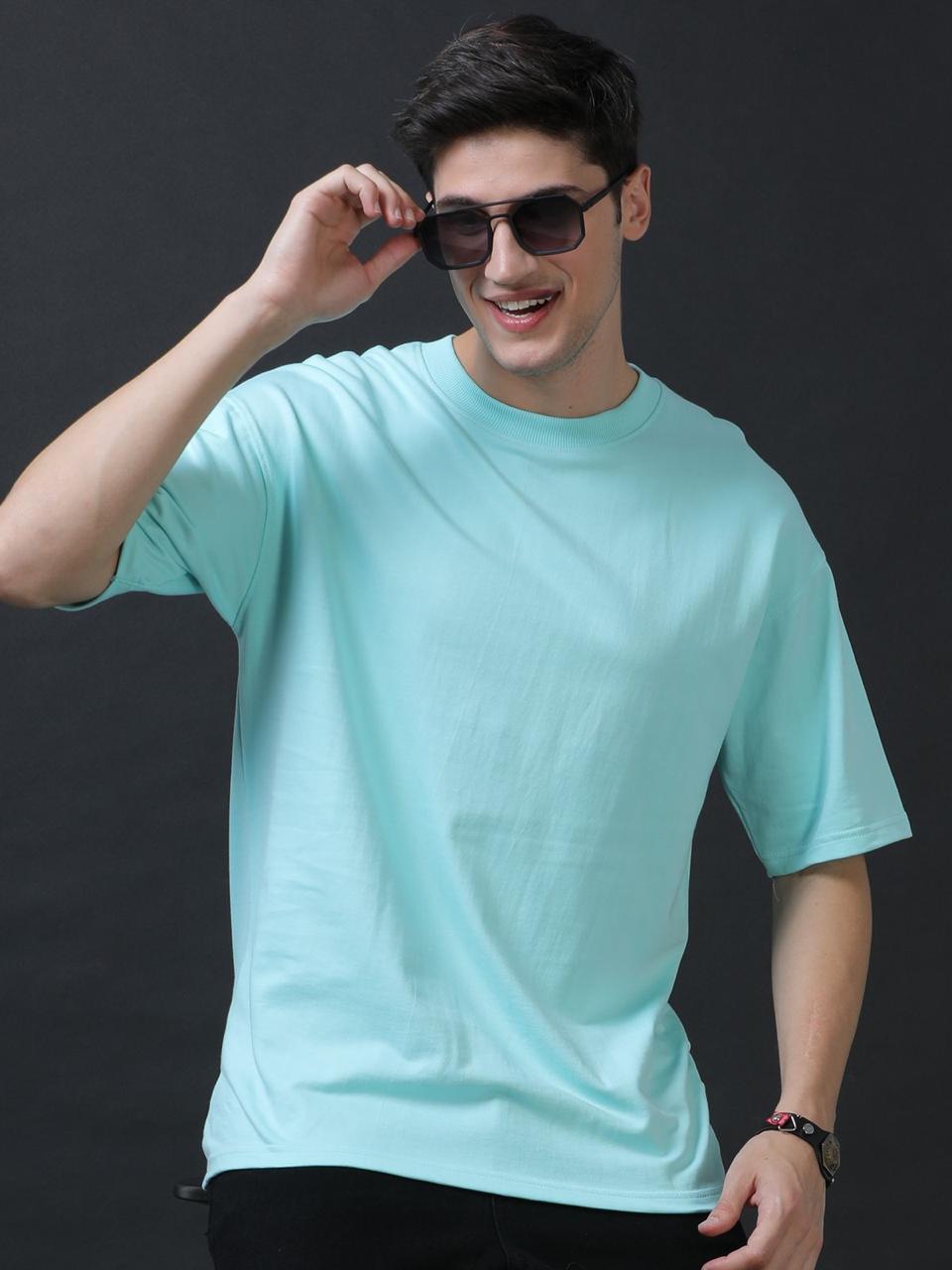 Dragon Blue Printed Oversized Tee