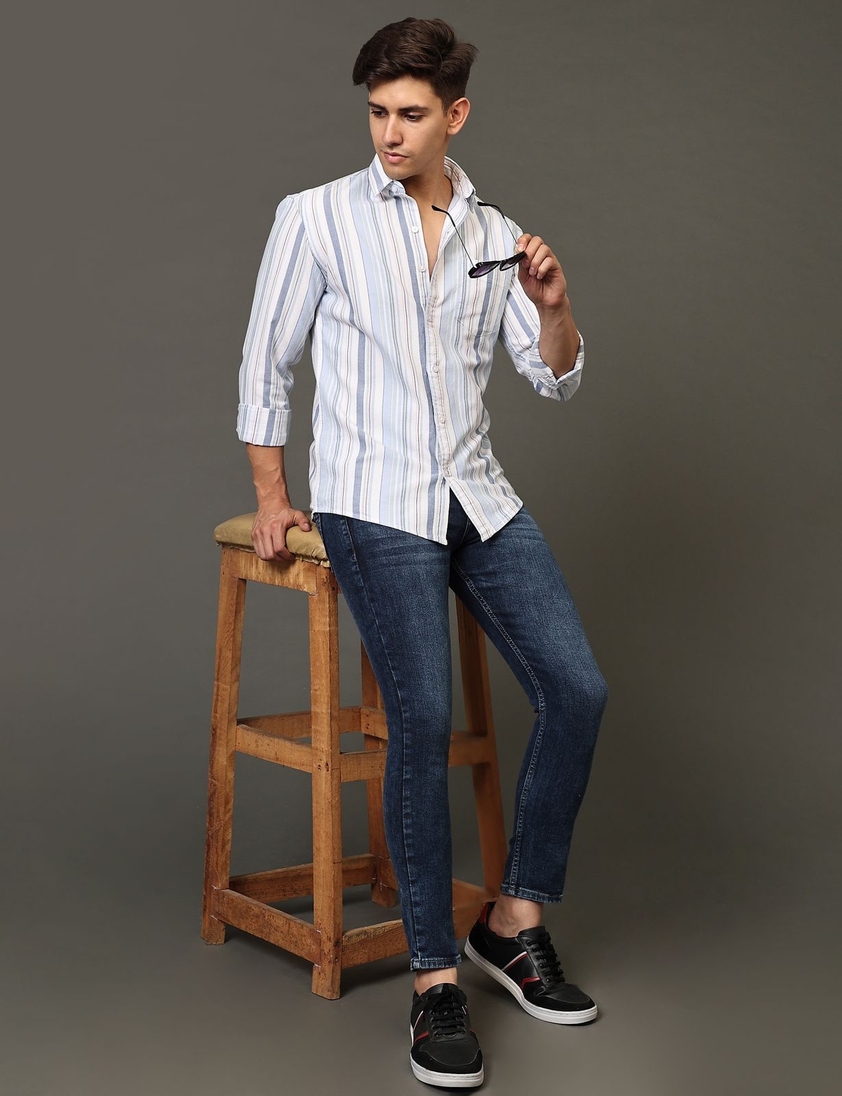 Blue Shades Stripe Full Sleeve Shirt