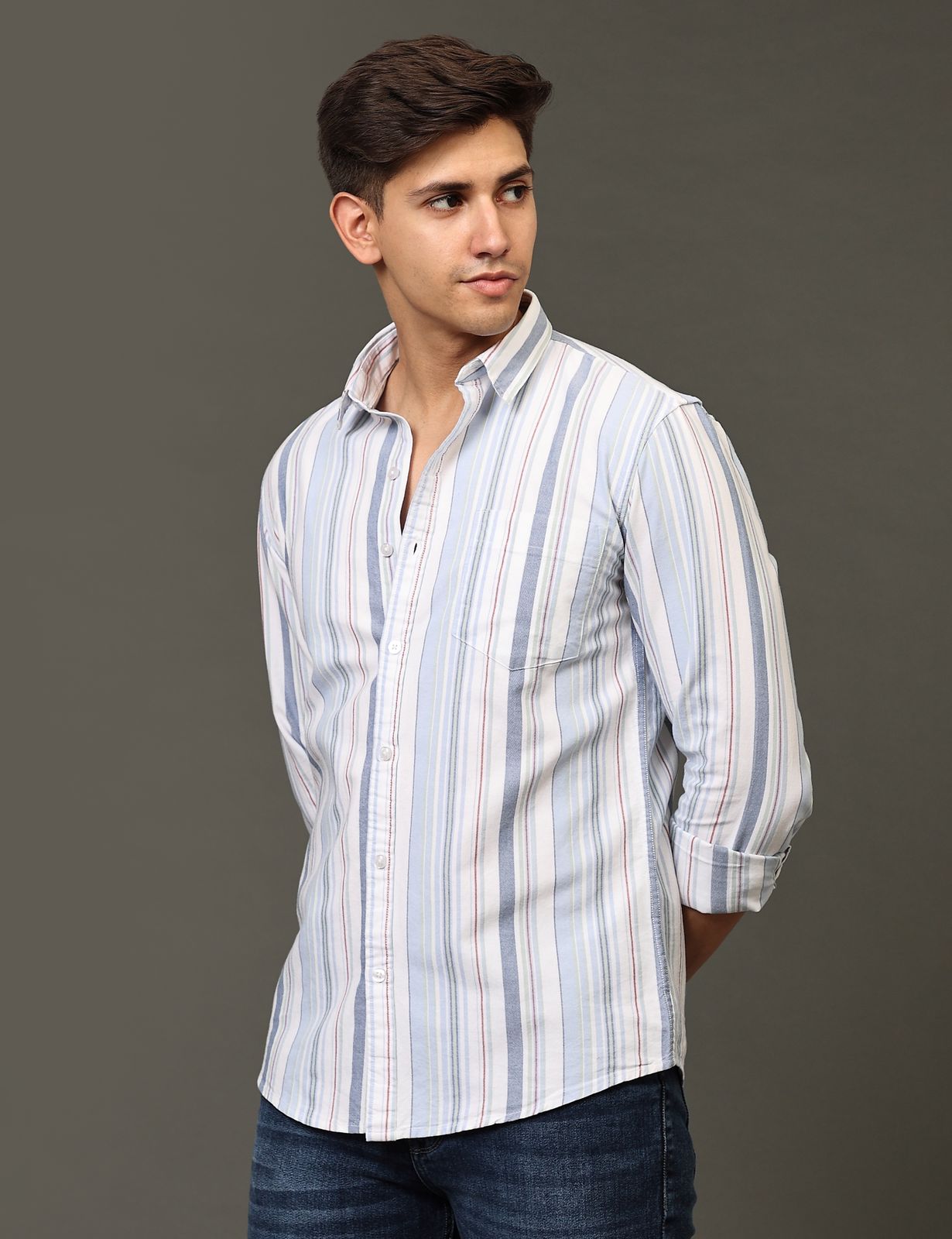 Blue Shades Stripe Full Sleeve Shirt