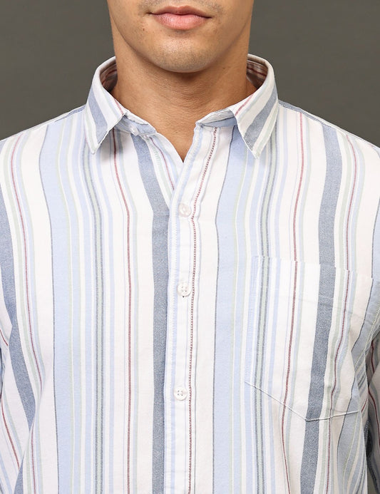 Blue Shades Stripe Full Sleeve Shirt