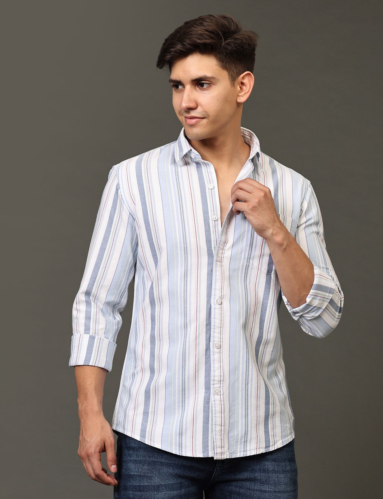 Blue Shades Stripe Full Sleeve Shirt