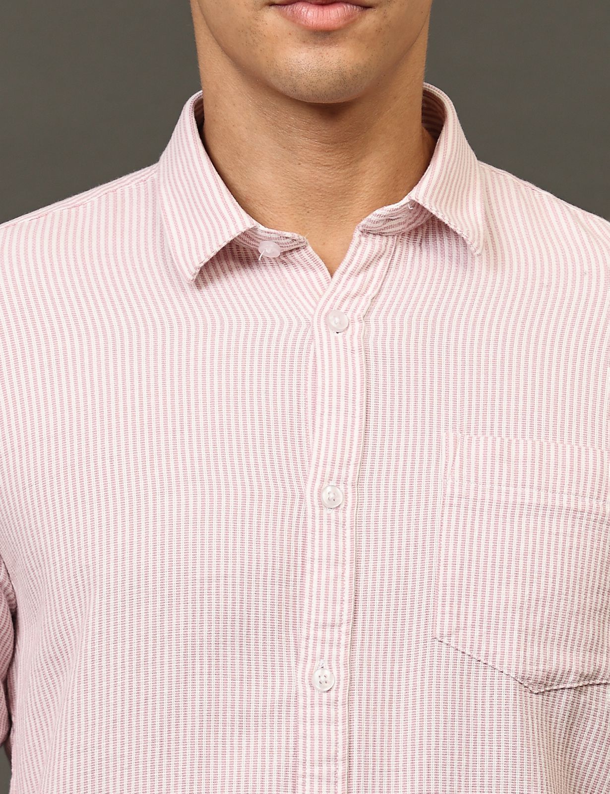 Pink Stripe Full Sleeve Shirt