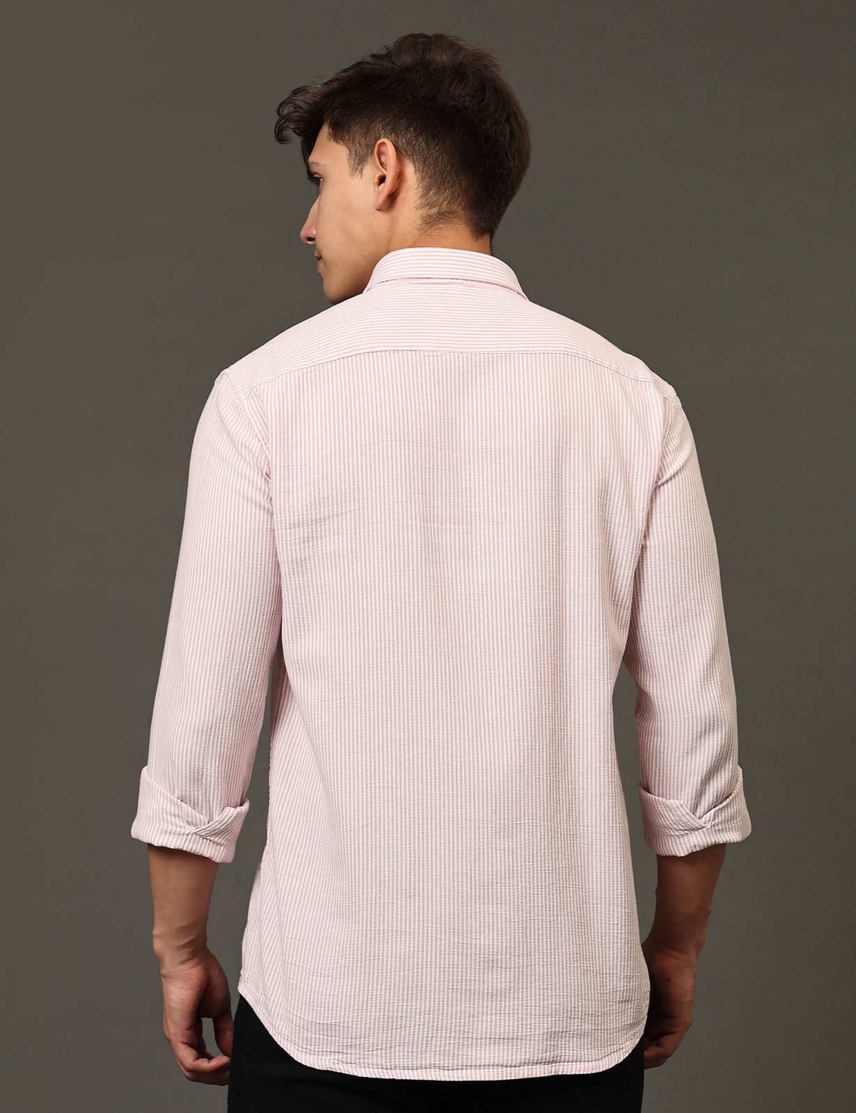 Pink Stripe Full Sleeve Shirt