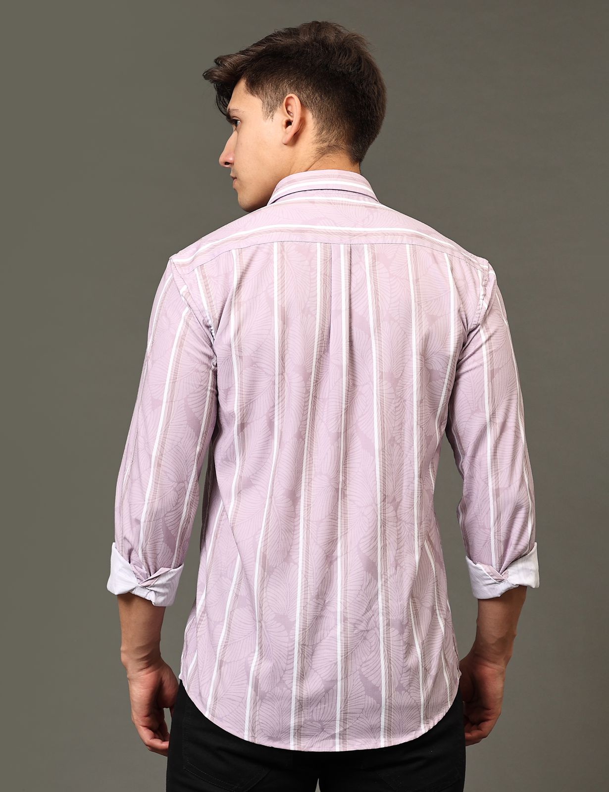 Lavender Lines Full Sleeve Shirt