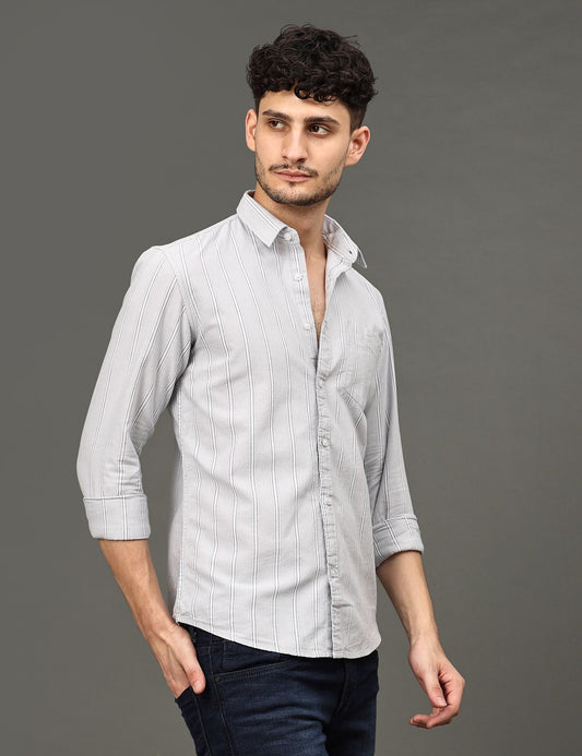 Lavender Lines Full Sleeve Shirts