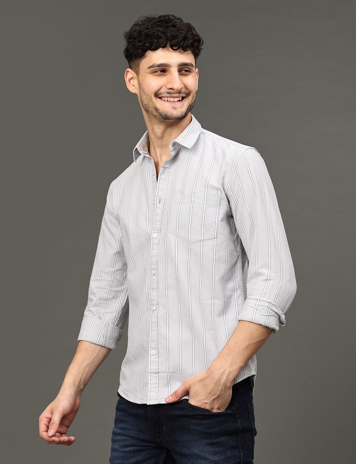Lavender Lines Full Sleeve Shirts