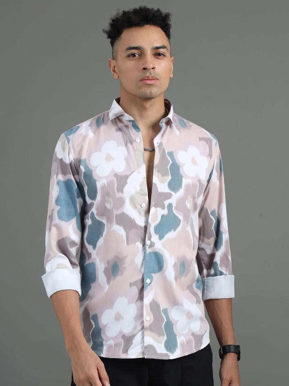 Multi Color Splashes Full Sleeve Shirt