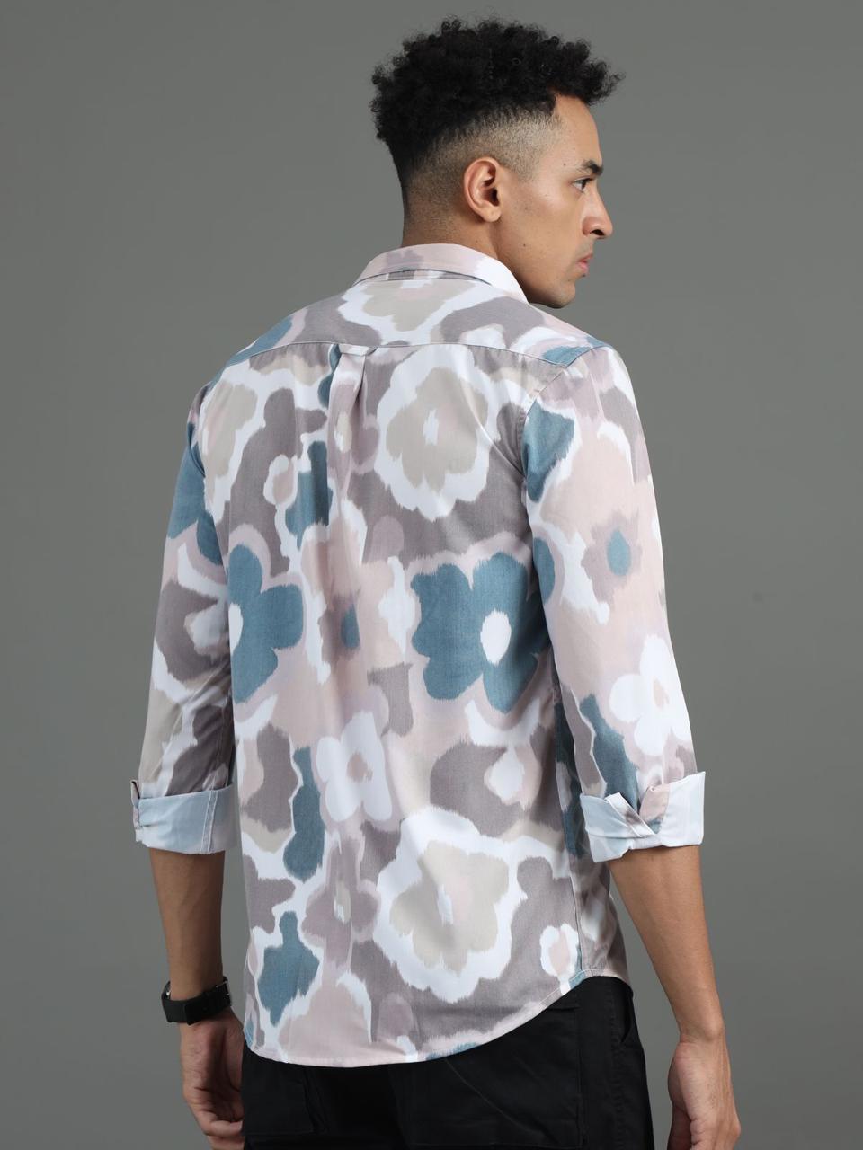 Multi Color Splashes Full Sleeve Shirt
