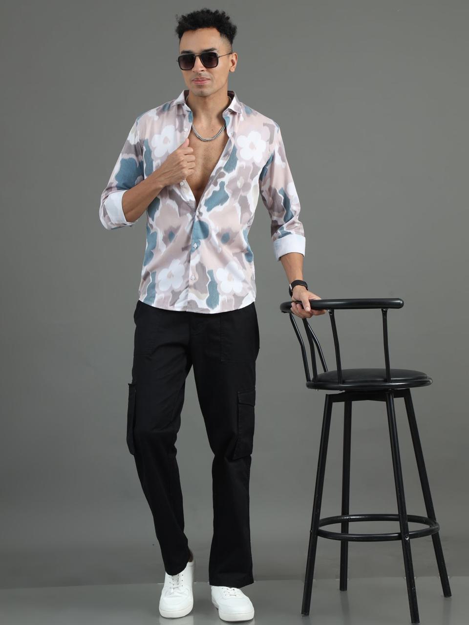 Multi Color Splashes Full Sleeve Shirt