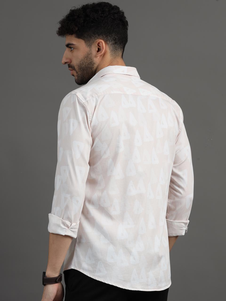 Pink Geo Full Sleeve Shirt