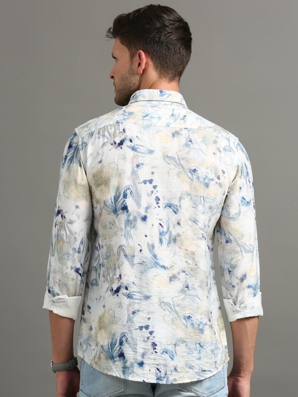 Azure Bloom Full Sleeve Shirt