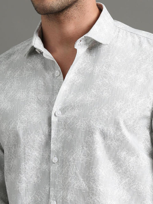 Lily Blossom Grey Full Sleeve Shirt