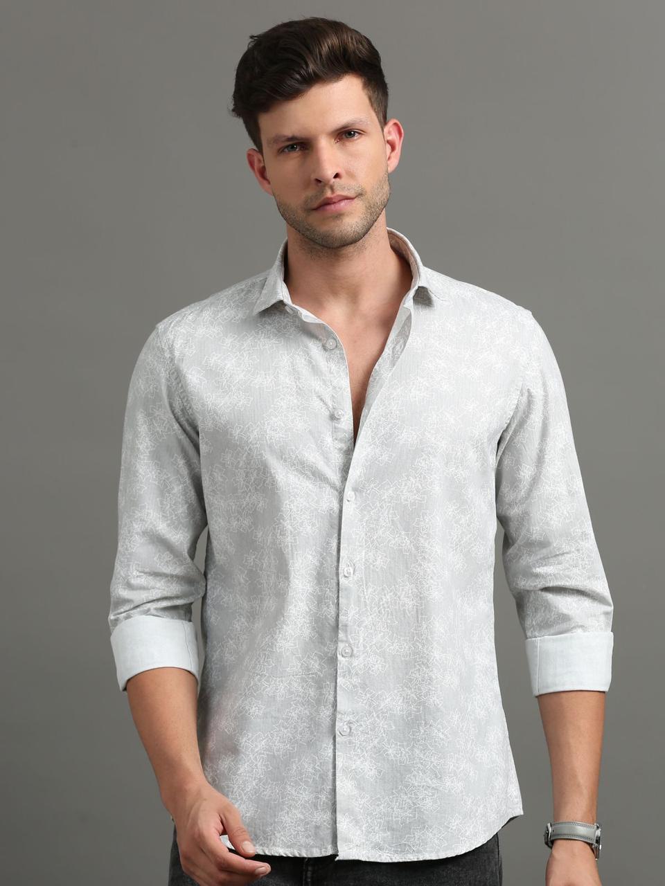 Lily Blossom Grey Full Sleeve Shirt