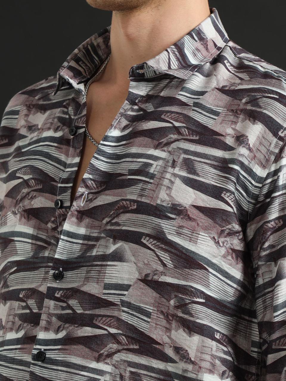Stripe Fusion Full Sleeve Shirt