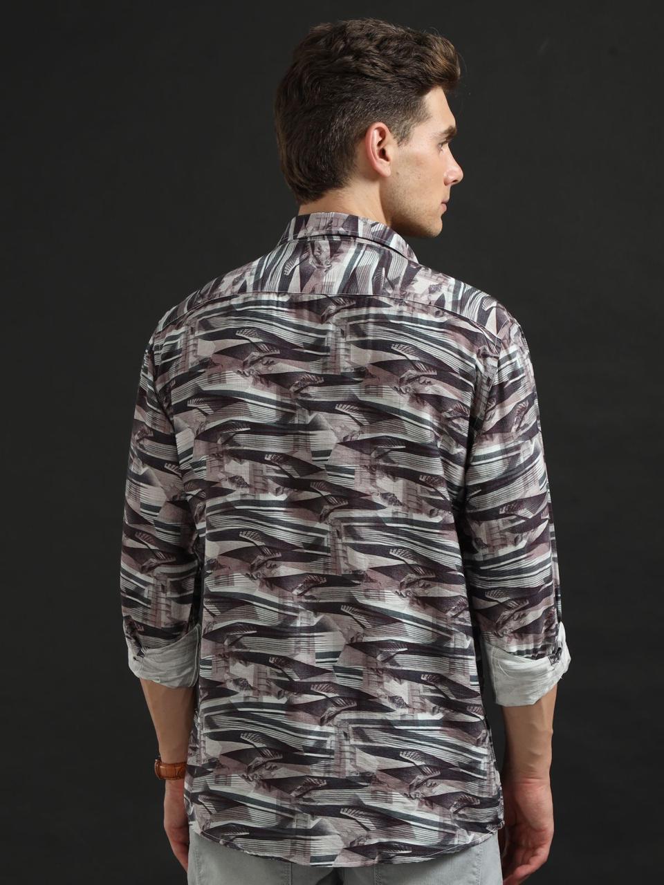 Stripe Fusion Full Sleeve Shirt