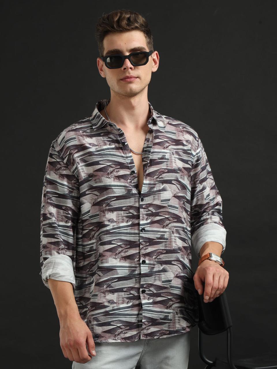 Stripe Fusion Full Sleeve Shirt