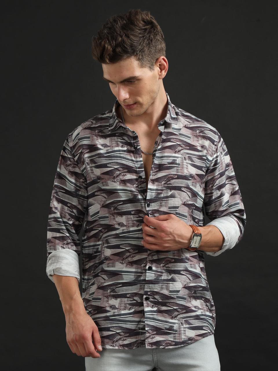 Stripe Fusion Full Sleeve Shirt