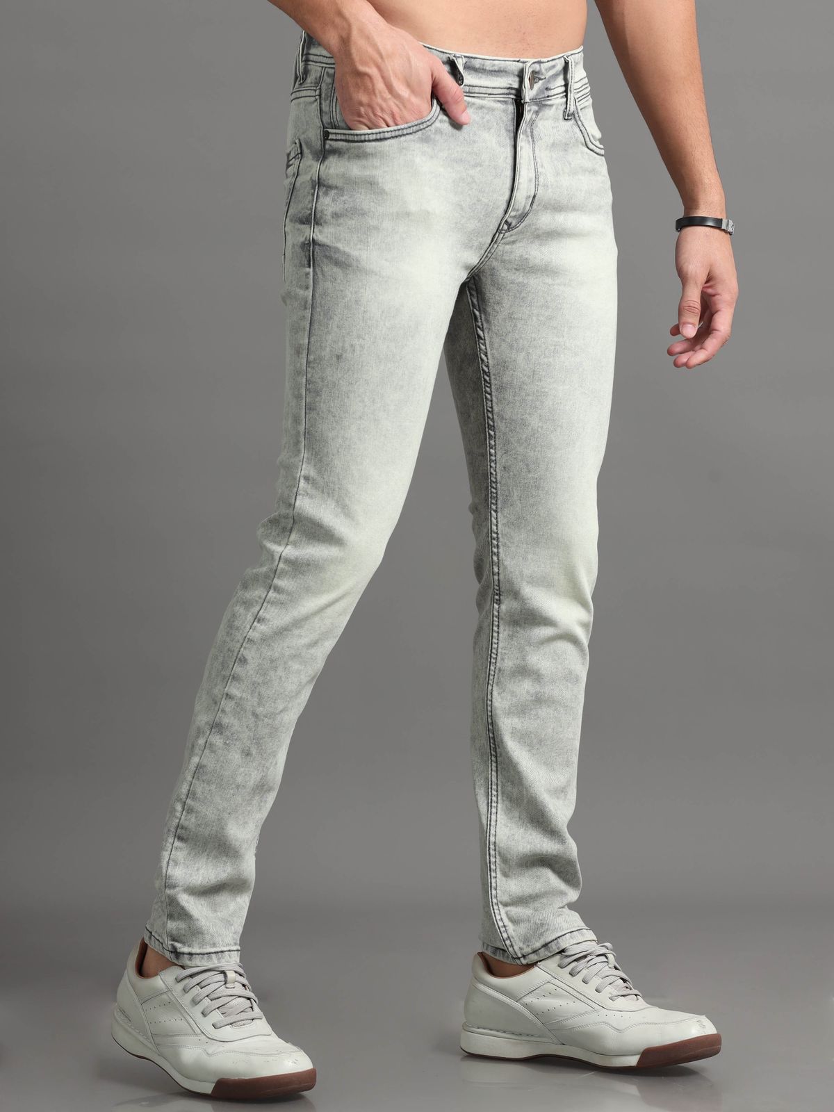 Foggy Grey Denim Jeans