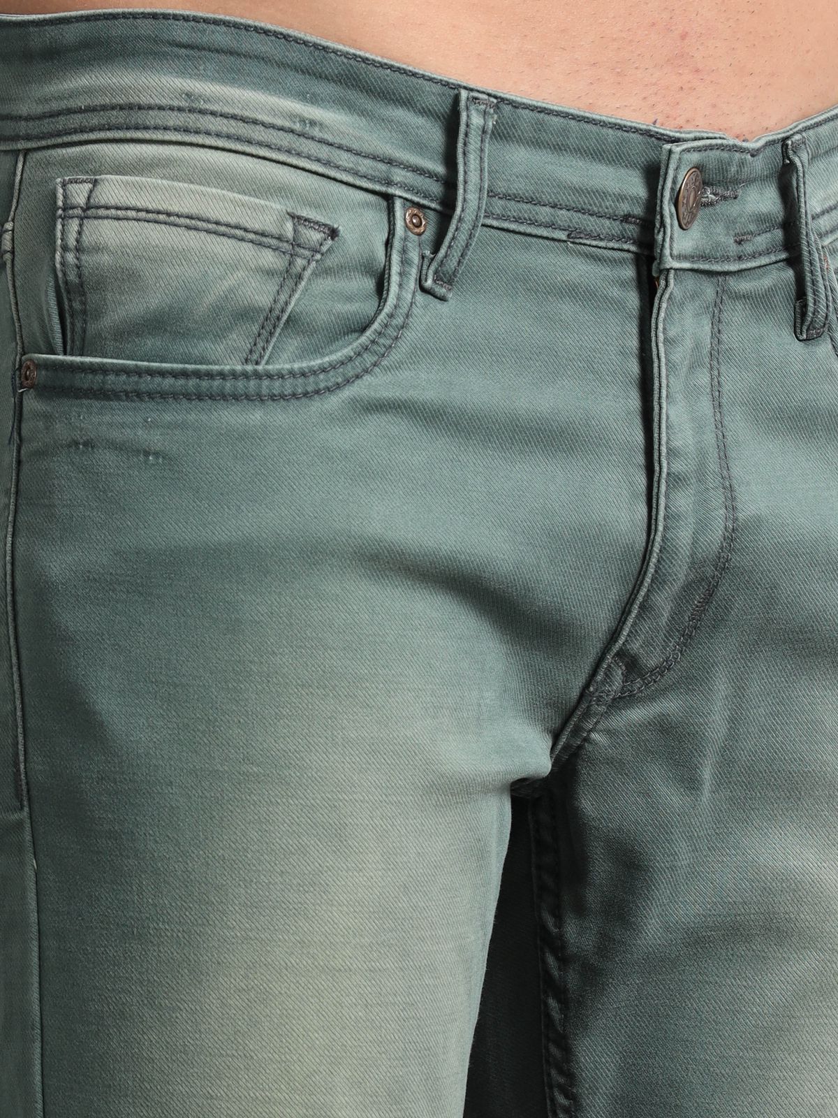 Spanish Green Denim Jeans