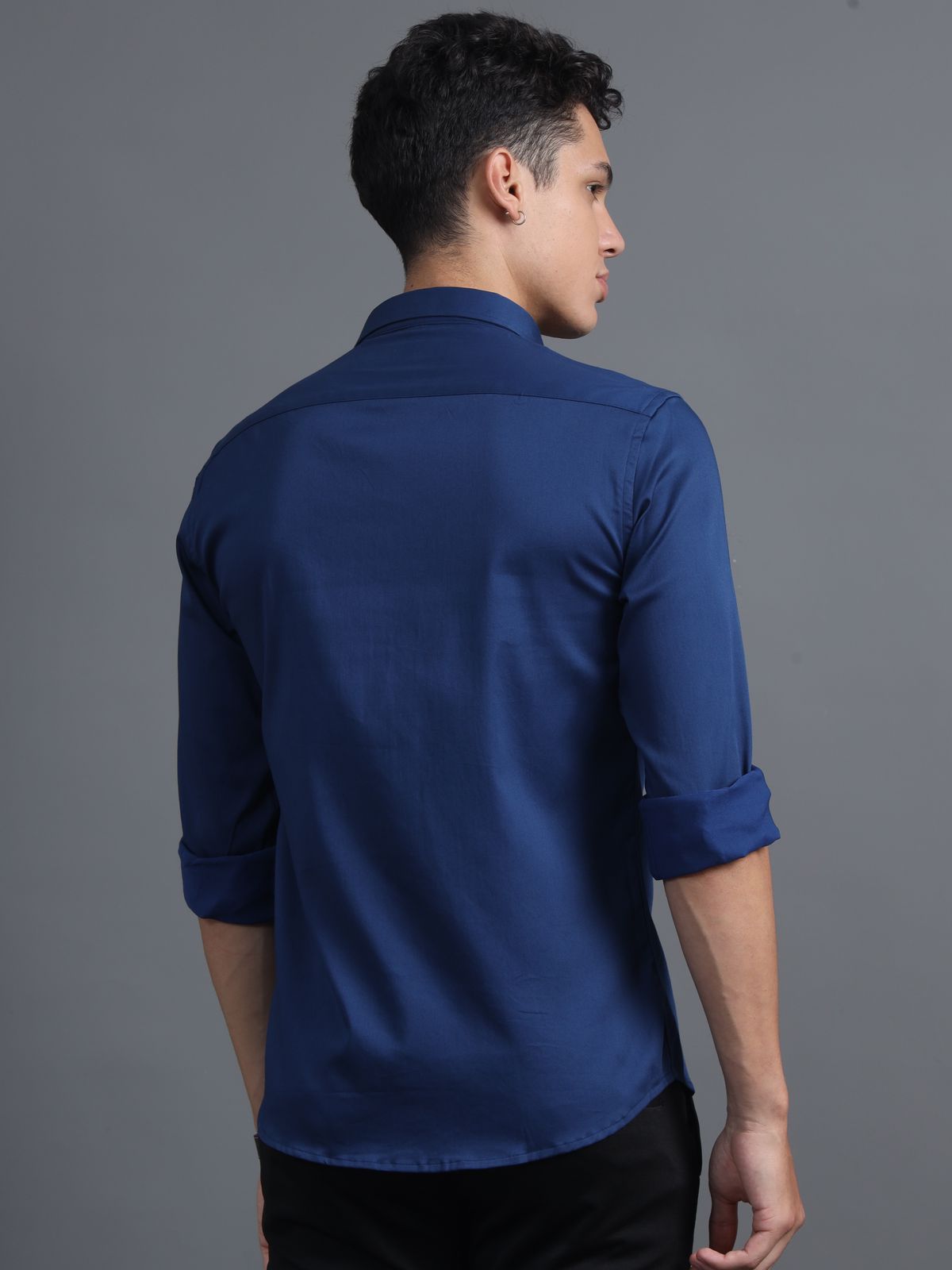 Nile Blue Satin Shirt