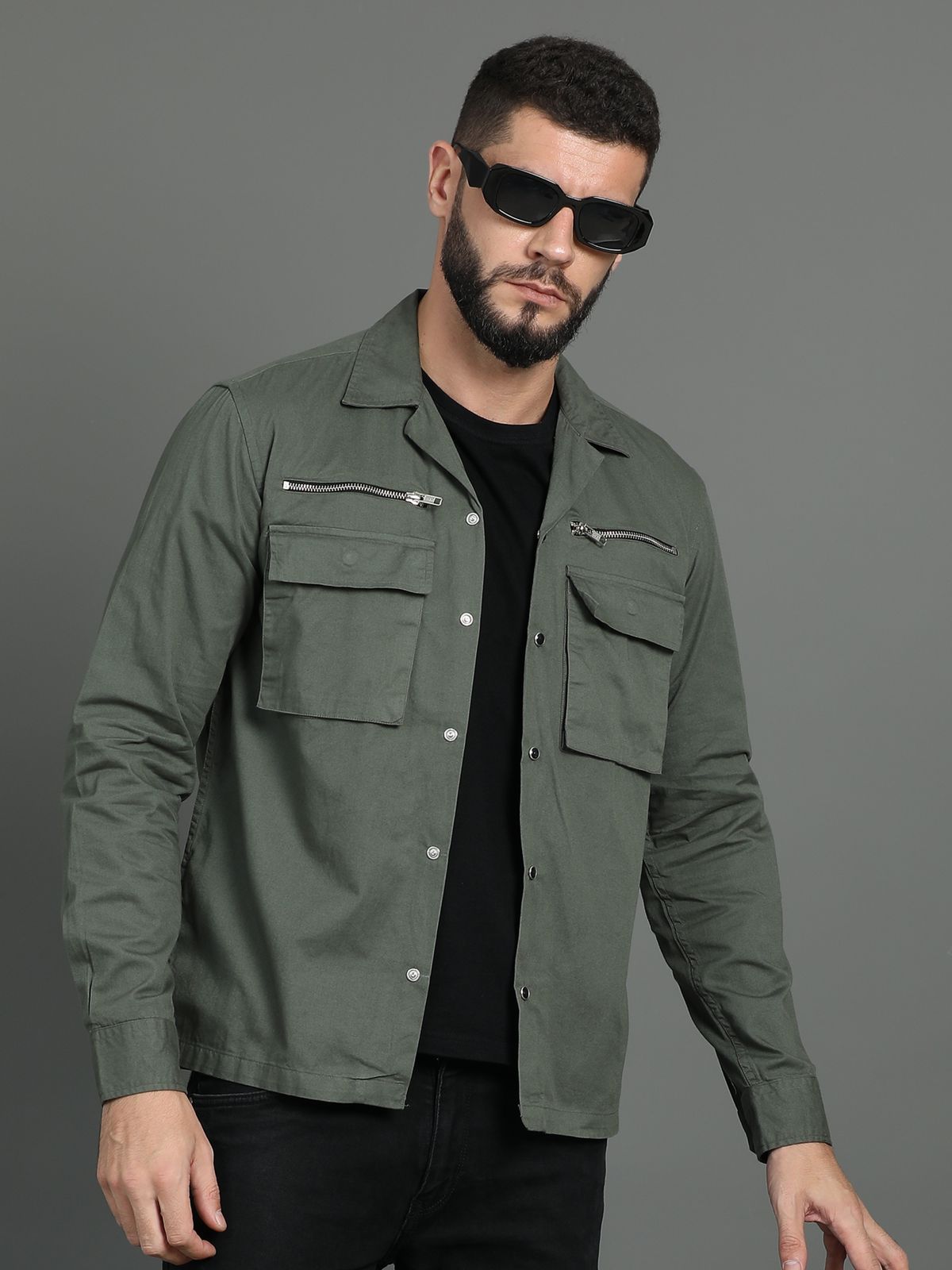 Olive Zipper RFD Shirt