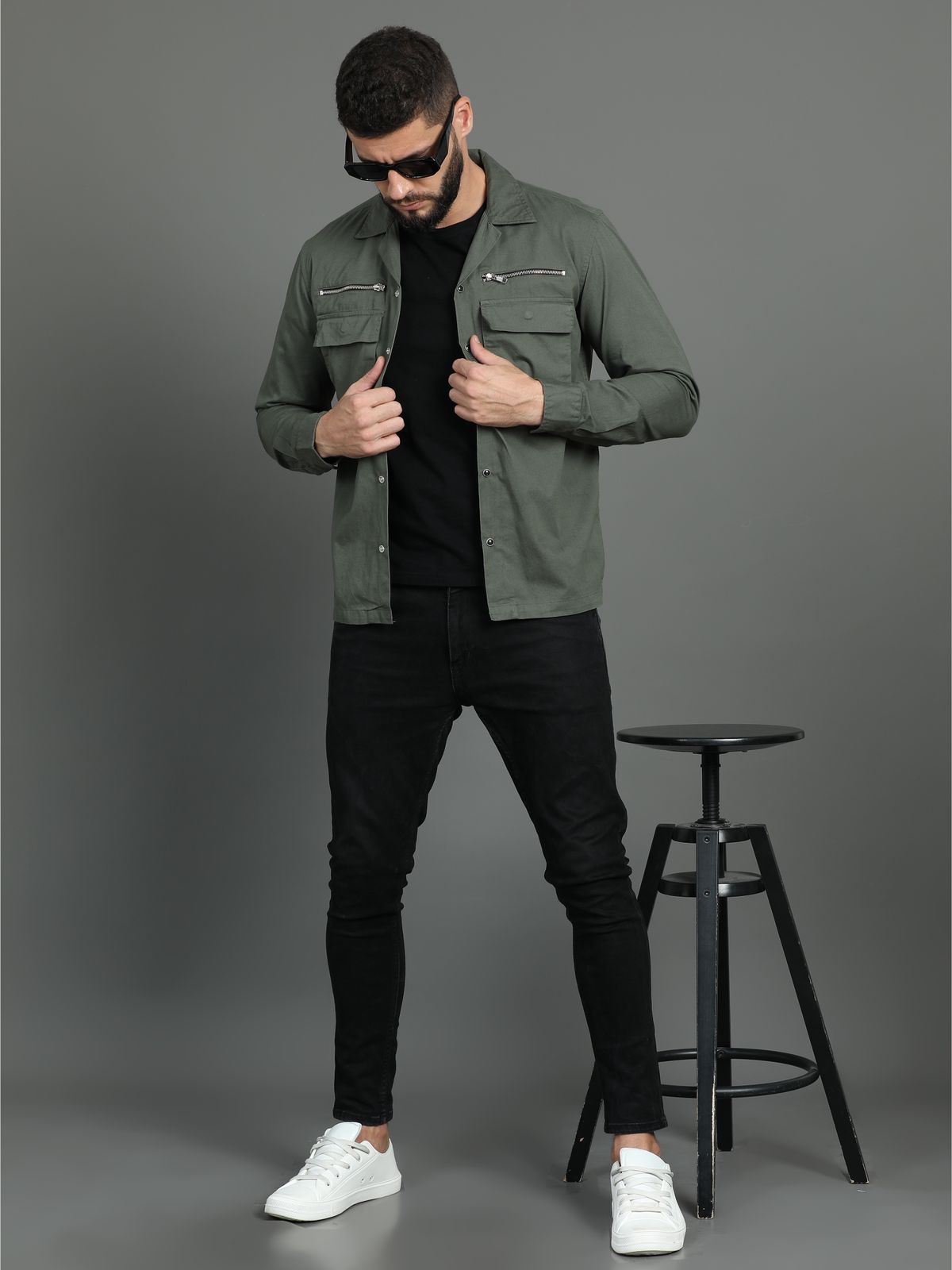 Olive Zipper RFD Shirt