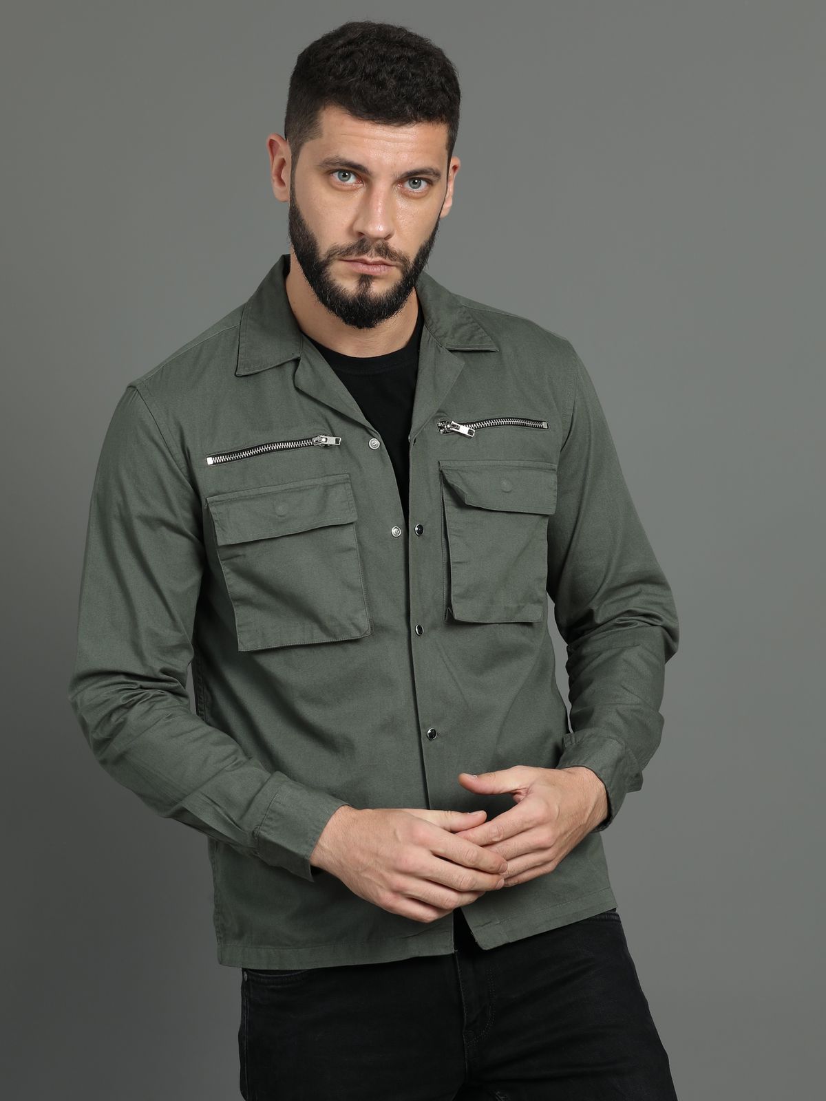 Olive Zipper RFD Shirt