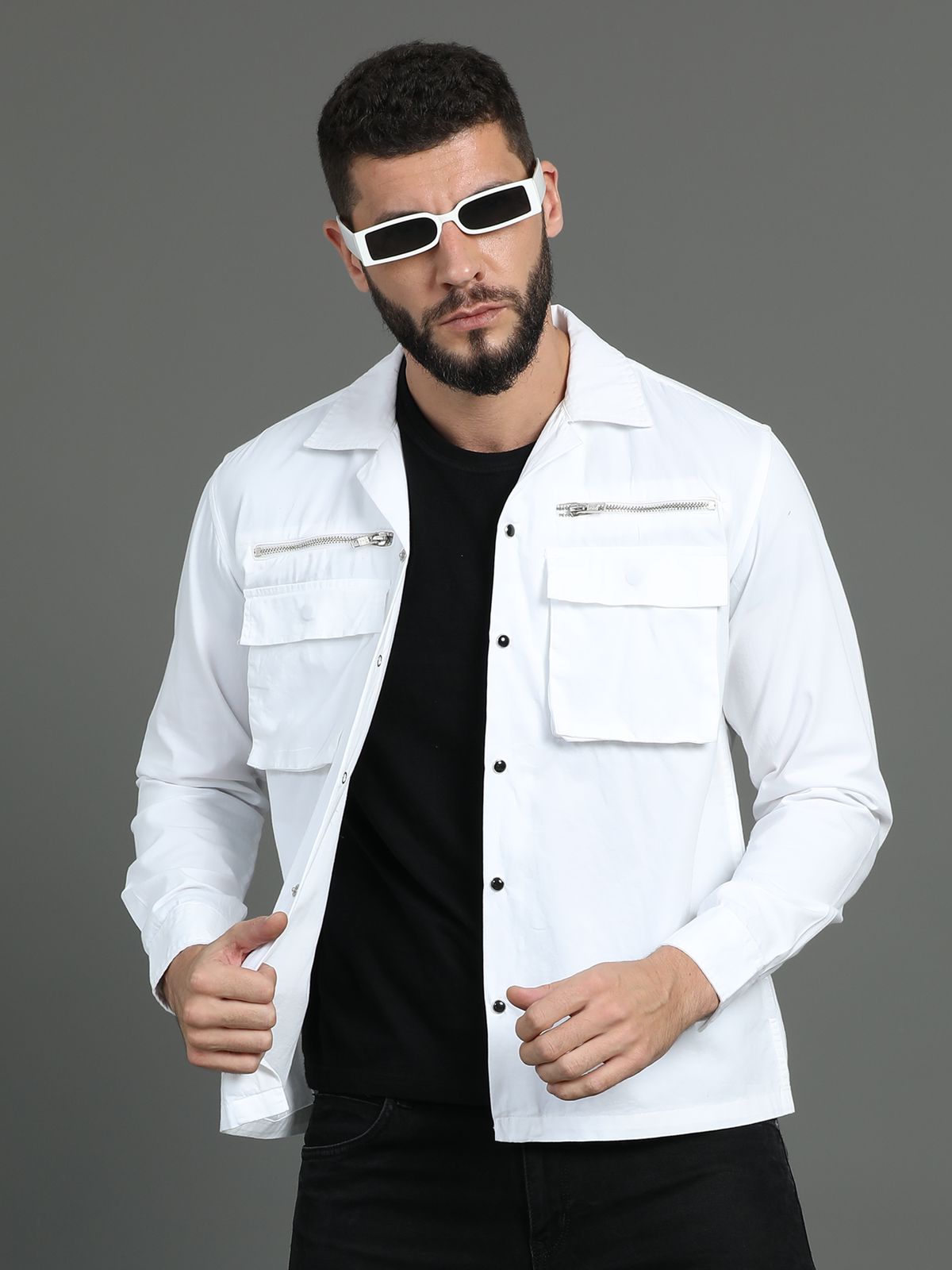 White Zipper RFD Shirt