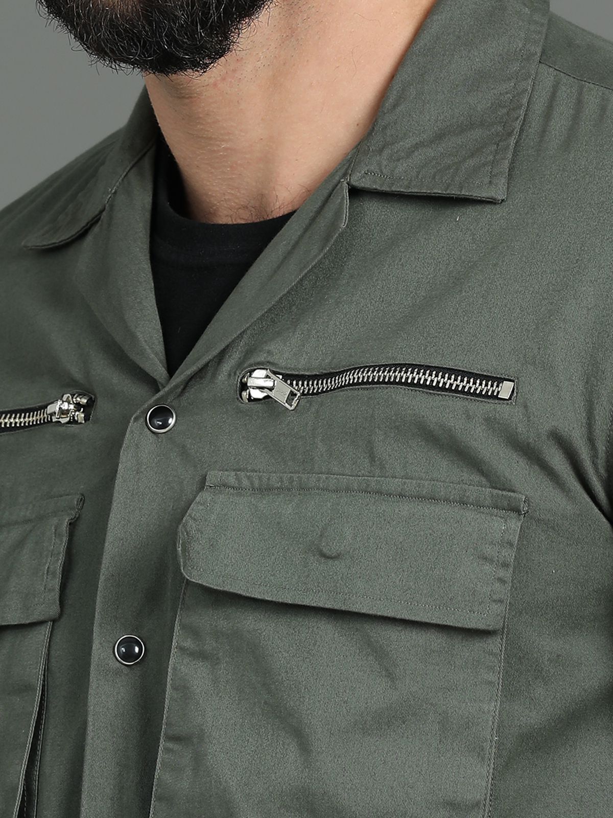 Olive Zipper RFD Shirt