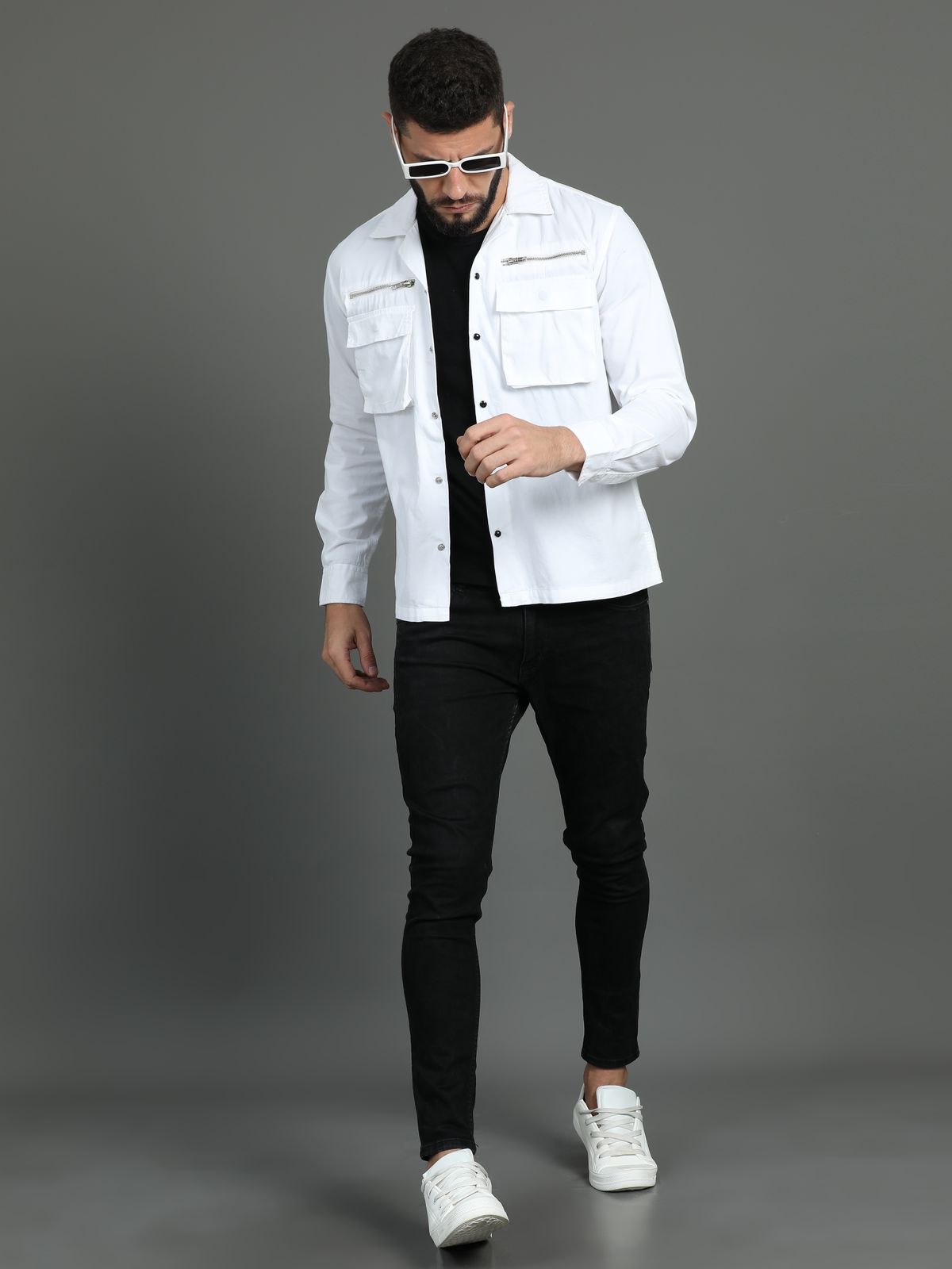 White Zipper RFD Shirt
