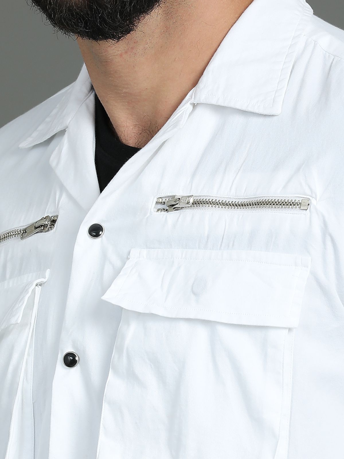 White Zipper RFD Shirt