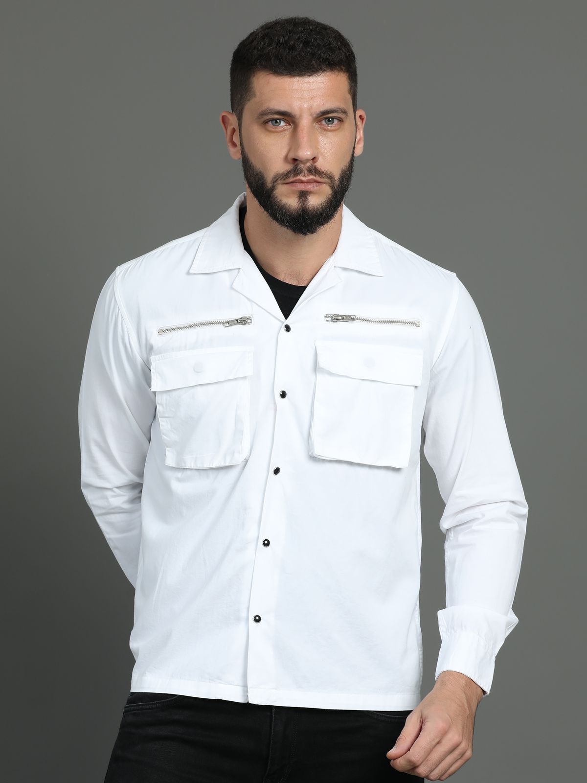 White Zipper RFD Shirt