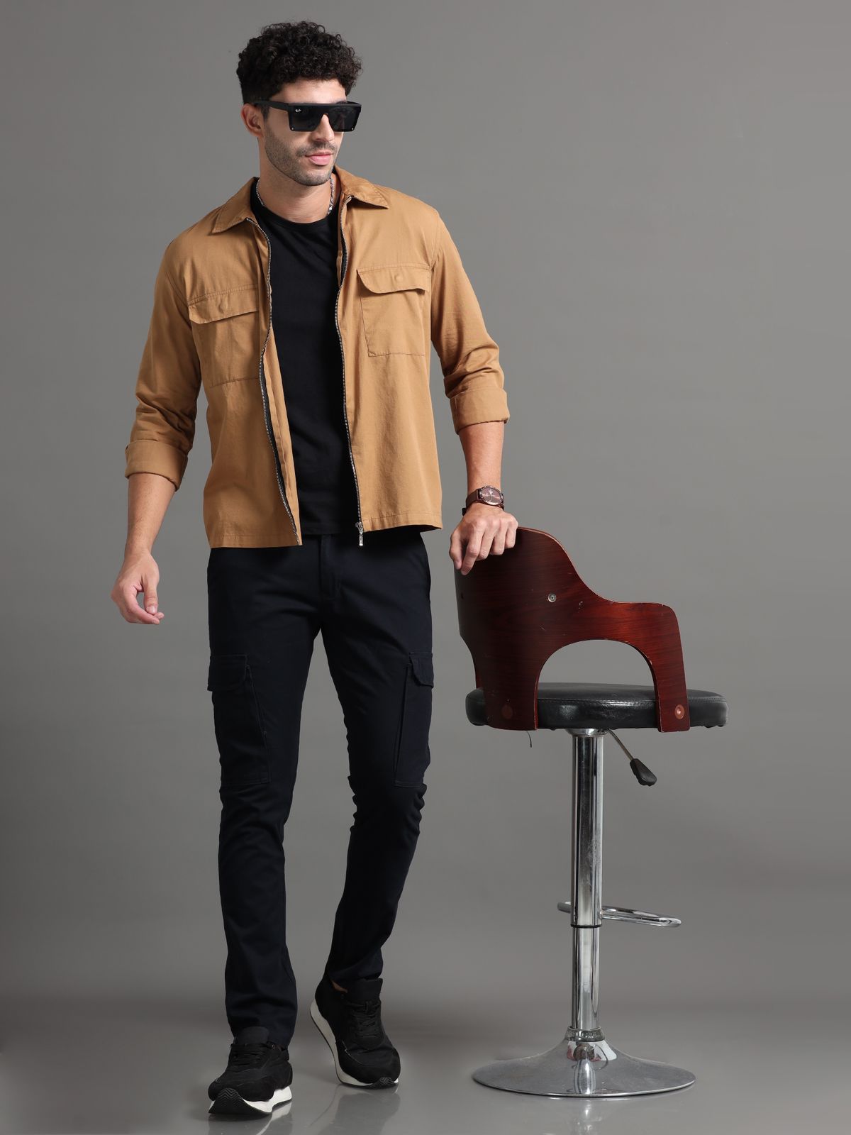Beige Zipper RFD Shirt